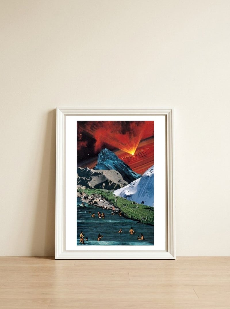 Supernova — framed, leaning against the wall