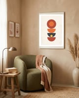 Mid Century Modern Geometry 012 framed in a tender room thumbnail