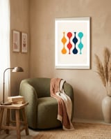 Mid Century Modern Geometry 014 framed in a tender room thumbnail