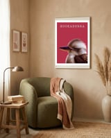 Kookaburra framed in a tender room thumbnail
