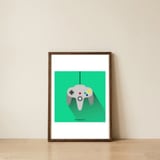 Joystick Videogames Nintendo 64 — framed, leaning against the wall thumbnail
