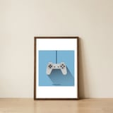 Joystick Videogames Playstation 1 — framed, leaning against the wall thumbnail