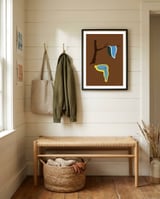 La Persistencia De La Memoria Minimalist framed in a relaxed room thumbnail