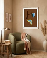 La Persistencia De La Memoria Minimalist framed in a tender room thumbnail