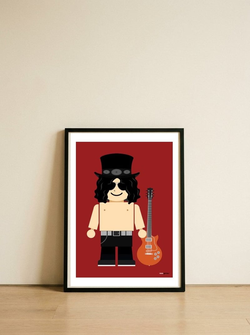 Slash Toy — framed, leaning against the wall