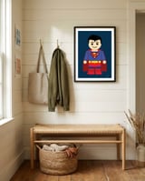 Superman Toy framed in a relaxed room thumbnail