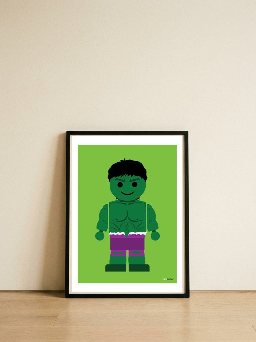 Hulk Toy — framed, leaning against the wall