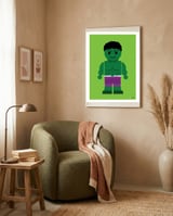 Hulk Toy framed in a tender room thumbnail