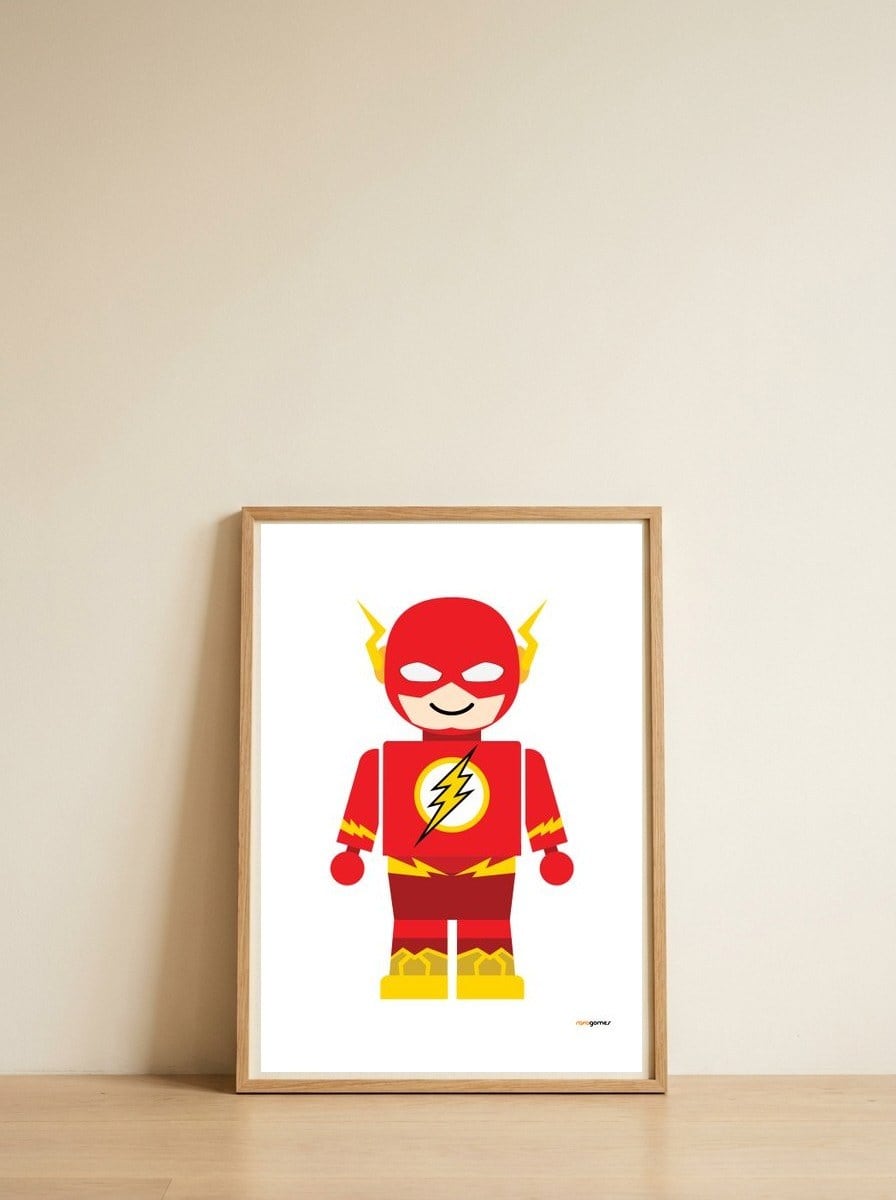 Flash Toy — framed, leaning against the wall