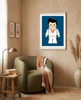 Elvis Toy framed in a tender room thumbnail