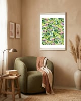 Floral Cure #society6 #decor #buyart  framed in a tender room thumbnail