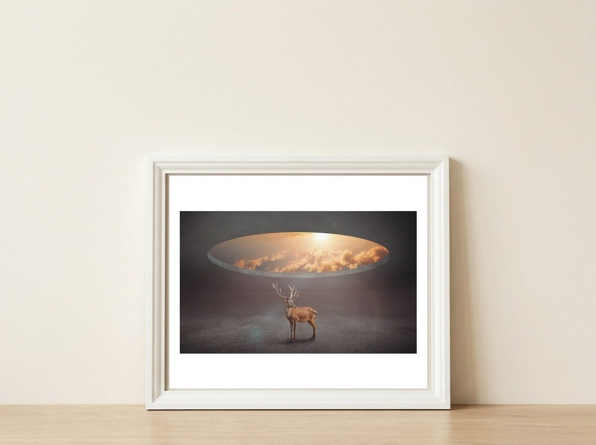 Display Ring — framed, leaning against the wall