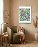 Frosty Florals #society6 #decor #buyart framed in a tender room thumbnail