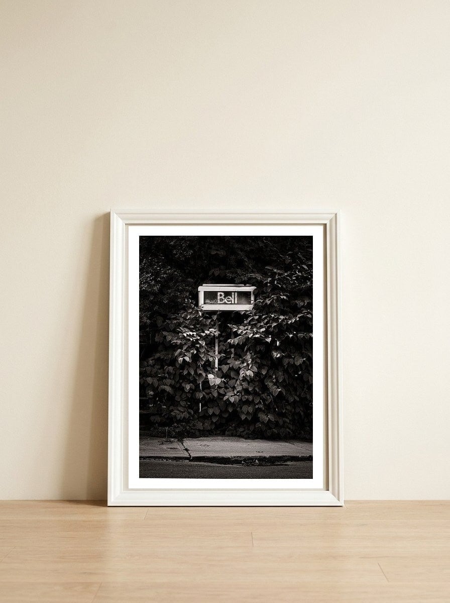 Phone Booth No 5 — framed, leaning against the wall