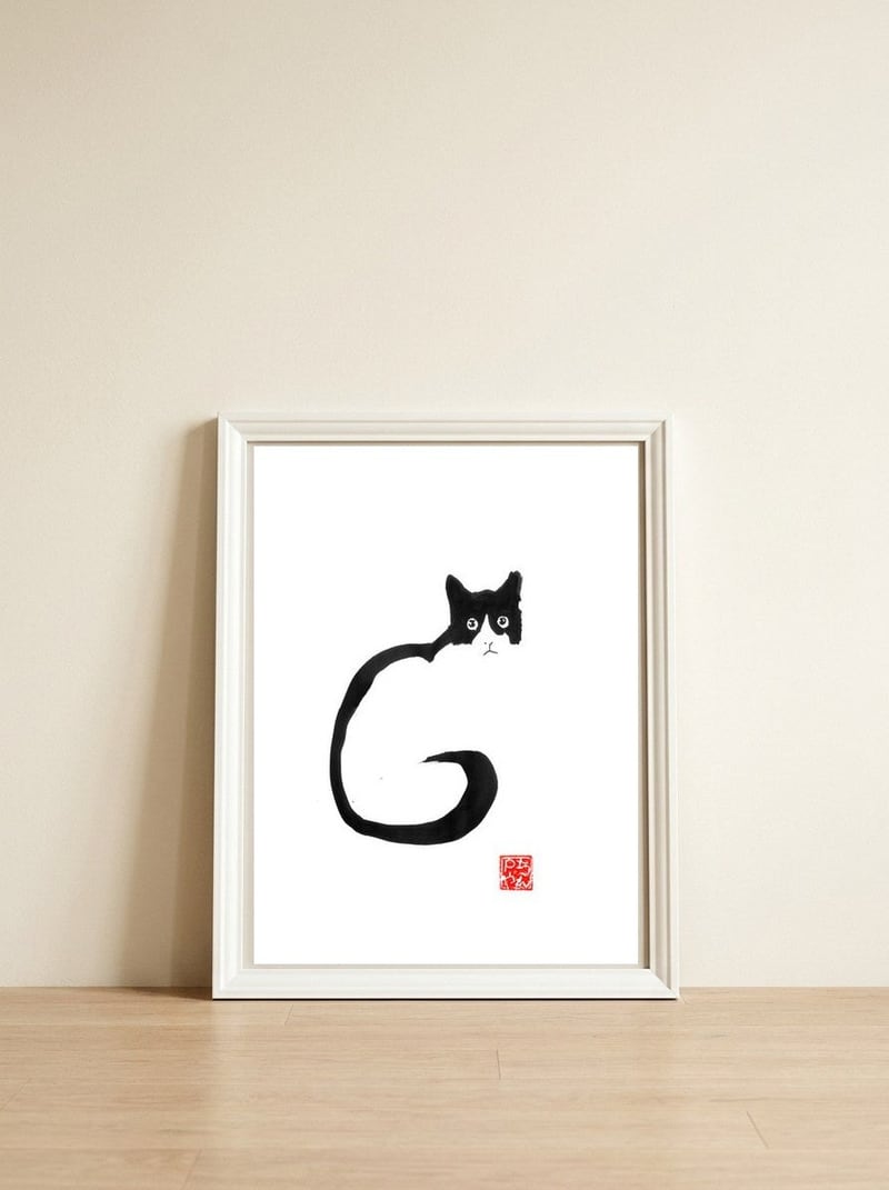 Archetypal Neko02 — framed, leaning against the wall