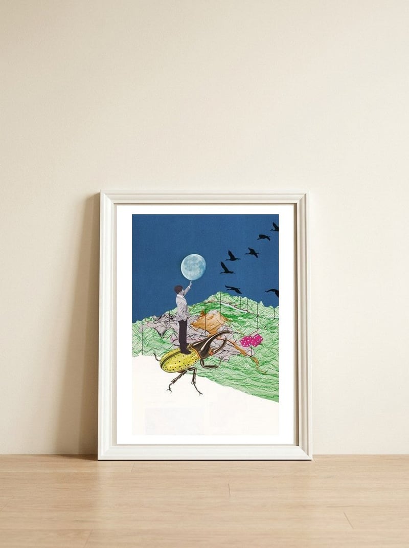 Lucid Dreaming — framed, leaning against the wall
