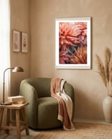 Vintage Dahlia  framed in a tender room thumbnail