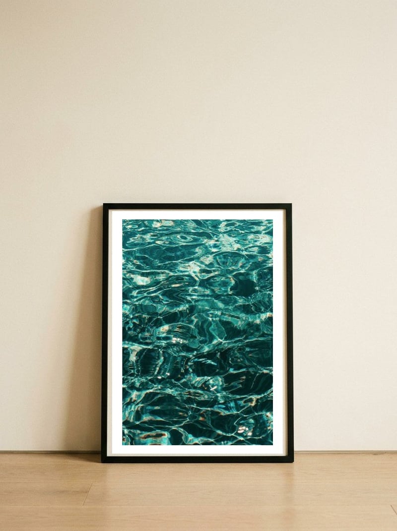 Natatorium #7  — framed, leaning against the wall