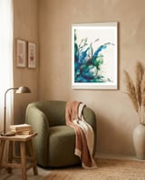 Abstract Sea Watercolour framed in a tender room thumbnail