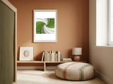 Green Majestic Wings framed in a gentle room thumbnail