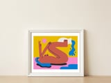 Peace And Weird Love Aquarius — framed, leaning against the wall thumbnail
