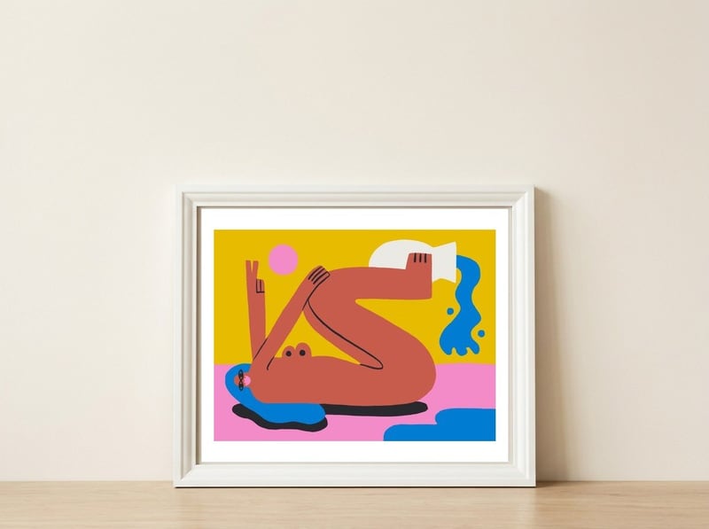Peace And Weird Love Aquarius — framed, leaning against the wall