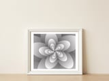 3d Abstract Floral Spiral  — framed, leaning against the wall thumbnail