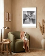 Monochrome Flower  framed in a tender room thumbnail