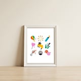 Aries Emoji — framed, leaning against the wall thumbnail