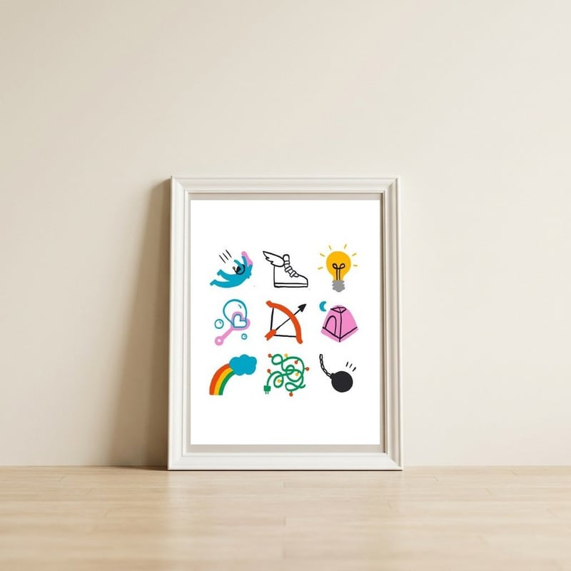 Sagittarius Emoji — framed, leaning against the wall