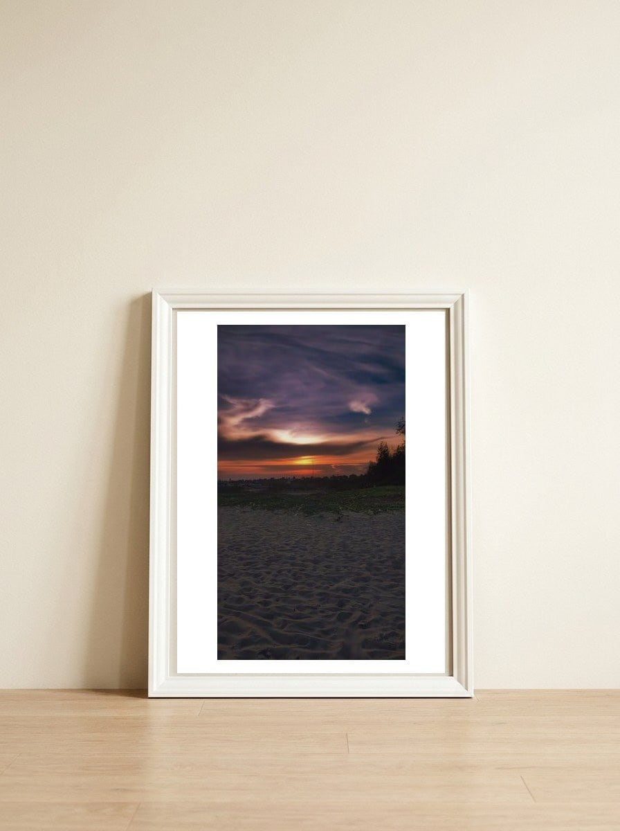 Beautiful Sunset View Point — framed, leaning against the wall