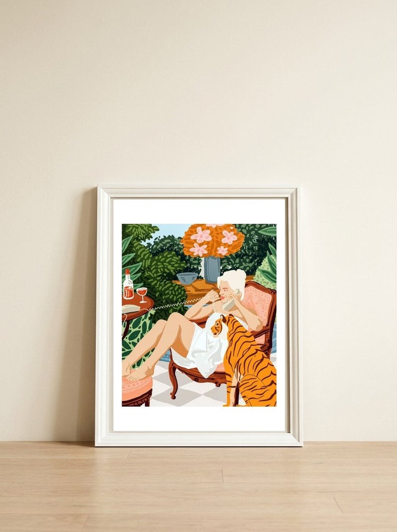 Gossip — framed, leaning against the wall