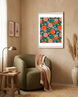 Summer Pomegranate framed in a tender room thumbnail