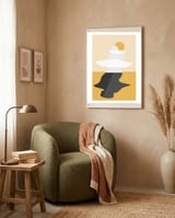 Abstract Cairn - Golden Desert framed in a tender room thumbnail