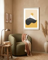 Abstract Mountain - Golden Desert framed in a tender room thumbnail