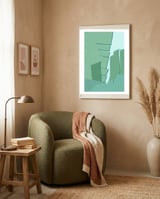 Abstract Banana Leaves One - Greener Eden framed in a tender room thumbnail