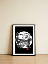 the bridge in white — framed, leaning against the wall thumbnail