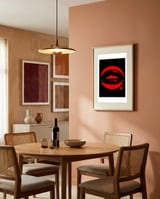 Bouche in red framed in a intimate room thumbnail