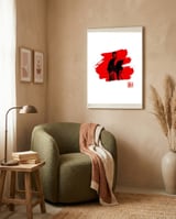 Soleil red framed in a tender room thumbnail
