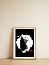 Stain Cat — framed, leaning against the wall thumbnail