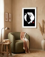 Stain Cat framed in a tender room thumbnail