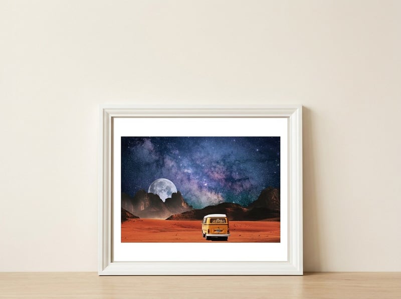 Vanlife — framed, leaning against the wall