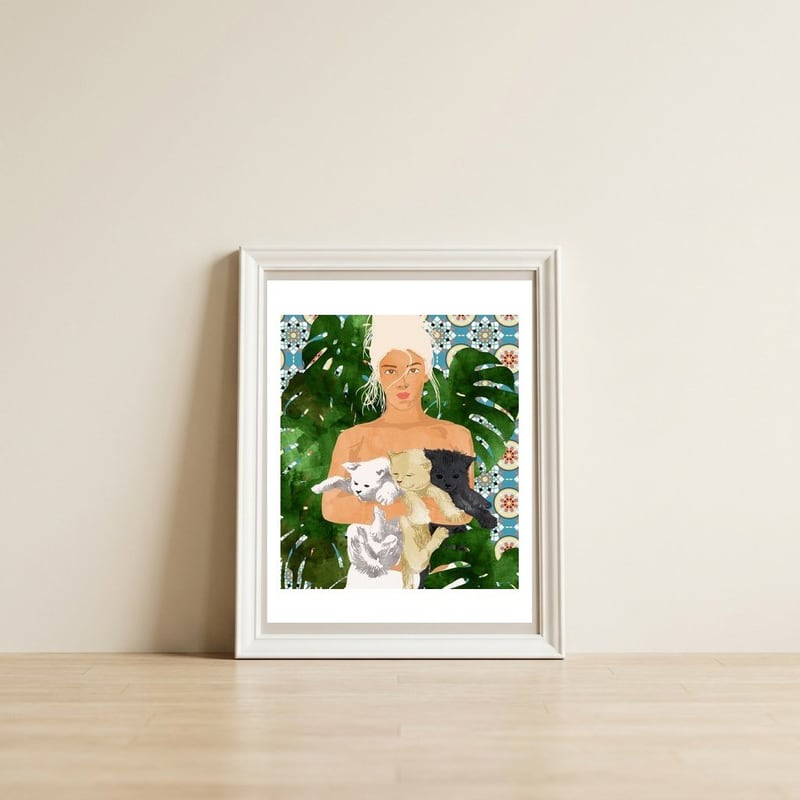 Morocco Vacay — framed, leaning against the wall