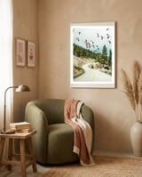 Flamingo Flight framed in a tender room thumbnail