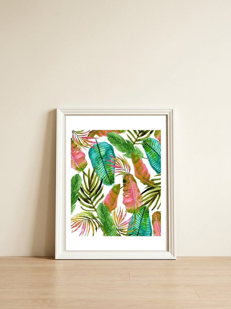 Not Enough Leaves — framed, leaning against the wall