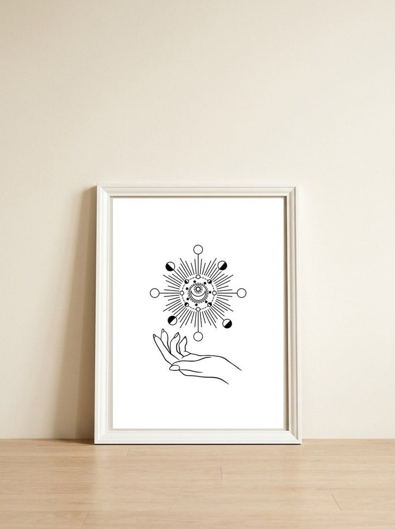 I Rule The Sun, The Moon & All The Stars — framed, leaning against the wall