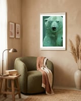 Polar Bear Under Water framed in a tender room thumbnail