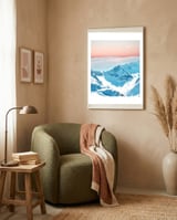 Snow & Blush Horizon framed in a tender room thumbnail