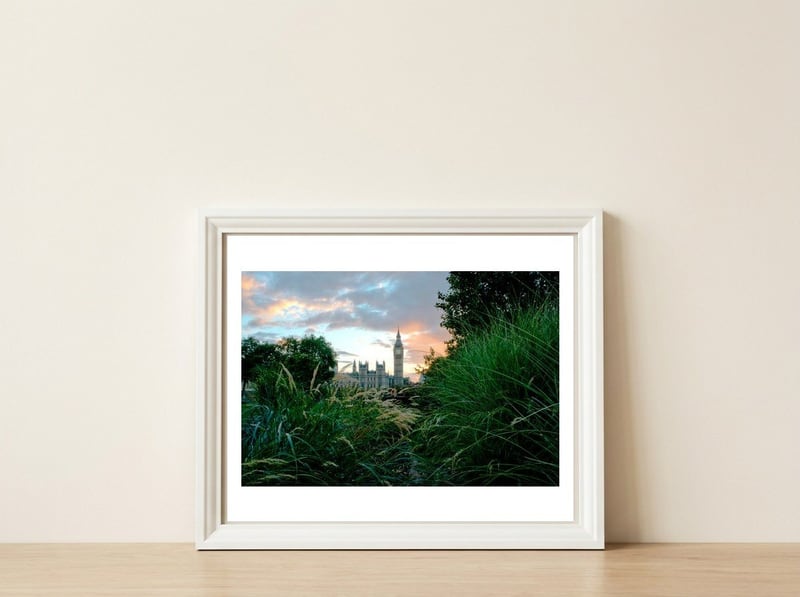 Big Ben, London — framed, leaning against the wall
