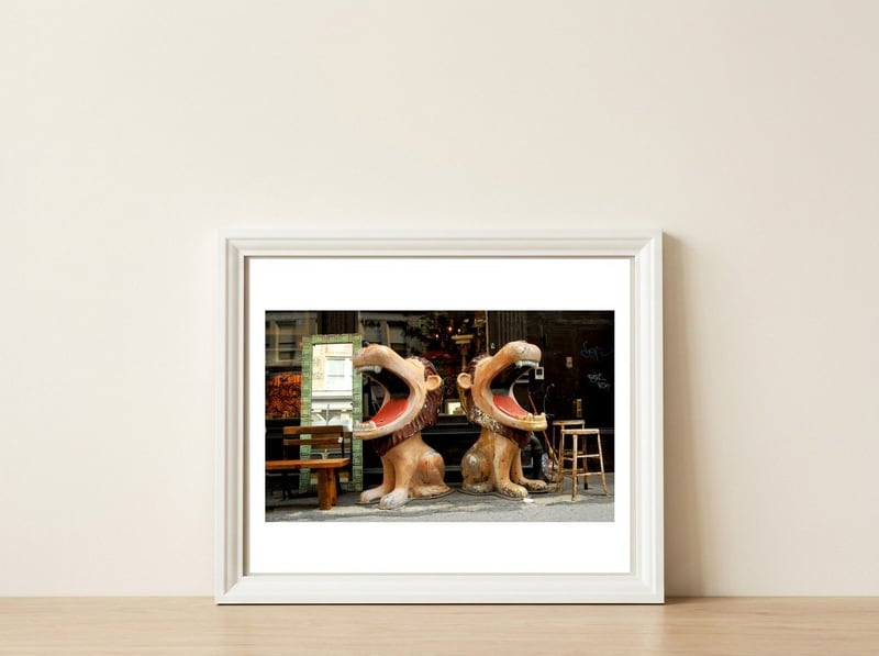 Thrift shop, New York. — framed, leaning against the wall